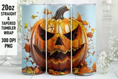 Halloween Tumbler Wrap | Halloween Pumpkin | Halloween PNG Product Image 1
