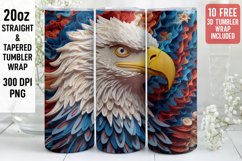 3D Eagle Tumbler Wrap | 3D Patriotic Tumbler | 3D Product Image 1