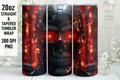 Halloween Tumbler Wrap | Halloween Skull | Halloween PNG Product Image 1