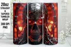 Halloween Tumbler Wrap | Halloween Skull | Halloween PNG Product Image 1