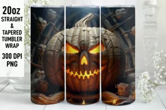 Halloween Tumbler Wrap | Halloween Pumpkin | Halloween PNG Product Image 1