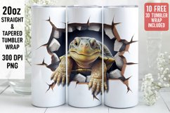 3D Turtle Tumbler Wrap | Skinny Tumbler Wrap Product Image 1