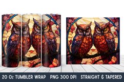 Owl Stained Glass Tumbler Wrap | Tumbler Wrap | Sublimation Product Image 1