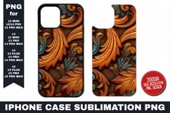 Tooled Leather iPhone Case Sublimation PNG | Sublimation Product Image 1