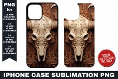 Tooled Leather iPhone Case Sublimation PNG | Sublimation Product Image 1