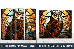 Owl Stained Glass Tumbler Wrap | Tumbler Wrap | Sublimation Product Image 1