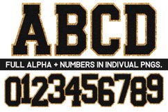 Chenille Sublimation PNG | Alphabet | Sublimation Designs Product Image 1
