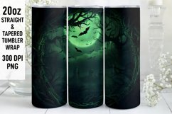 Halloween Scenes Tumbler Wrap, Halloween Witch Tumbler Wrap Product Image 1