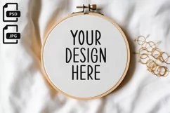 Embroidery Hoop Mockup | Cross Stitch Mockup | Sewing Mockup Product Image 1