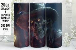 3D Halloween Skull Tumbler Wrap | 3D Halloween Tumbler Product Image 1