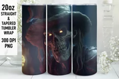 3D Halloween Skull Tumbler Wrap | 3D Halloween Tumbler Product Image 1