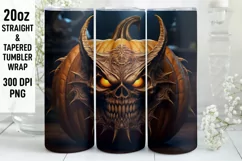 Halloween Tumbler Wrap |3D Halloween Pumpkin Tumbler Wrap Product Image 1
