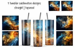 Glitter tumbler wrap Skinny tumbler sublimation designs PNG Product Image 1