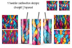 Stained glass tumbler 20oz skinny tumbler sublimation design Product Image 1
