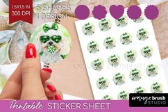 Maltese St. Patricks Day Dog Round Sticker Dog Printable Product Image 1