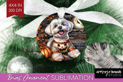 Maltese Dog Ornament PNG Halloween PNG Sublimation Product Image 1