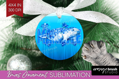 Manatee Floral Ornament PNG Sea Blue PNG Sublimation Product Image 1
