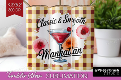 Manhattan Cocktail Tumbler Wrap Summer Drink Tumbler PNG Product Image 1