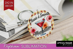 Manhattan Cocktail Keychain PNG Summer Drink Keychain Product Image 1