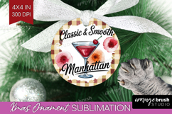 Manhattan Cocktail Ornament PNG Summer Drink PNG Sublimation Product Image 1