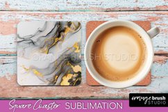 Marble Texture Square Coaster Sublimation - Marble Coaster Product Image 1