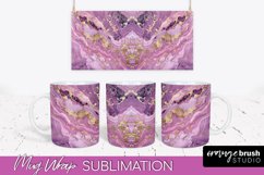 Marble Mug Wrap - 3D Marble Texture Mug Sublimation Design Product Image 1