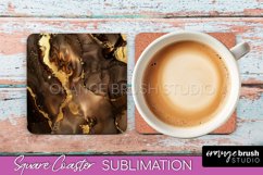 Marble Texture Square Coaster Sublimation - Marble Coaster Product Image 1