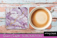 Marble Texture Square Coaster Sublimation - Marble Coaster Product Image 1