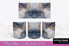 Marble Mug Wrap - 3D Marble Texture Mug Sublimation Design Product Image 1