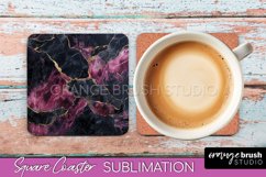 Marble Texture Square Coaster Sublimation - Marble Coaster Product Image 1