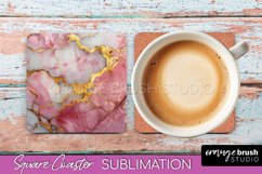 Marble Texture Square Coaster Sublimation - Marble Coaster Product Image 1