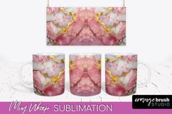 Marble Mug Wrap - 3D Marble Texture Mug Sublimation Design Product Image 1