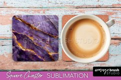 Marble Texture Square Coaster Sublimation - Marble Coaster Product Image 1