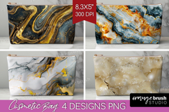 Marble Texture Cosmetic Bag - Stone Texture Makeup Bag PNG Product Image 1