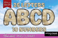 Marble Doodle Aphabet Clipart - Marble Texture Letters PNG Product Image 1