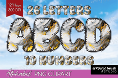 Marble Doodle Aphabet Clipart - Marble Texture Letters PNG Product Image 1