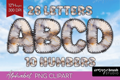 Marble Doodle Aphabet Clipart - Marble Texture Letters PNG Product Image 1