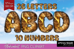 Marble Doodle Aphabet Clipart - Marble Texture Letters PNG Product Image 1