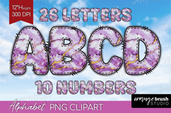 Marble Doodle Aphabet Clipart - Marble Texture Letters PNG Product Image 1