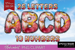 Marble Doodle Aphabet Clipart - Marble Texture Letters PNG Product Image 1