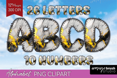 Marble Doodle Aphabet Clipart - Marble Texture Letters PNG Product Image 1