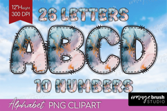 Marble Doodle Aphabet Clipart - Marble Texture Letters PNG Product Image 1