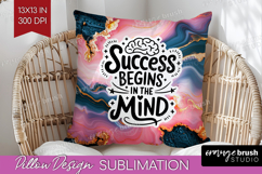 Inspirational Quote Pillow Sublimation - Marble Texture PNG Product Image 1