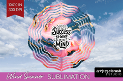 Inspirational Quote Wind Spinner Sublimation PNG - Marble Product Image 1
