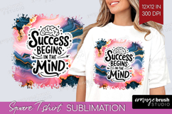 Inspirational Quote Square Tshirt Background - Marble PNG Product Image 1