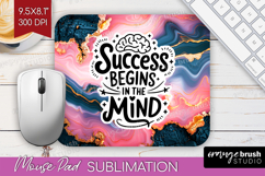 Inspirational Quote Mouse Pad Sublimation - Marble Texture Product Image 1