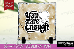 Inspirational Quote Slate PNG - Marble Texture Square Slate Product Image 1