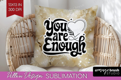 Inspirational Quote Pillow Sublimation - Marble Texture PNG Product Image 1