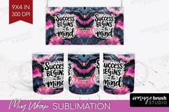 Inspirational Quote Mug Wrap - Marble Texture Mug PNG Product Image 1