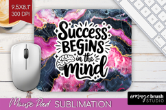 Inspirational Quote Mouse Pad Sublimation - Marble Texture Product Image 1